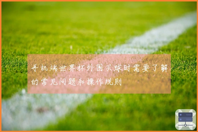 手机端世界杯外围买球时需要了解的常见问题和操作规则